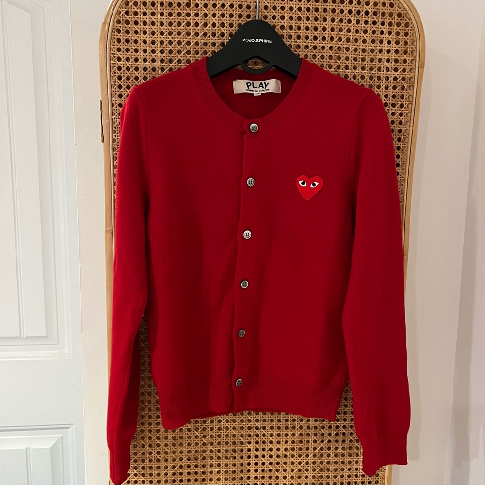 [Commes des Garcon Play] Red heart Cardigan
